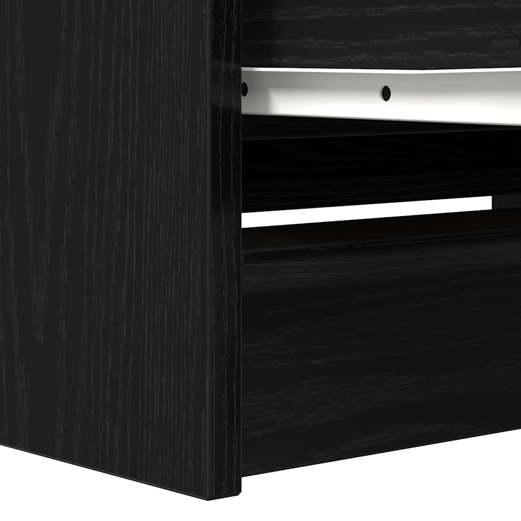 Mobile Porta TV Nero 80x35x54 cm in Legno Multistrato - homemem39