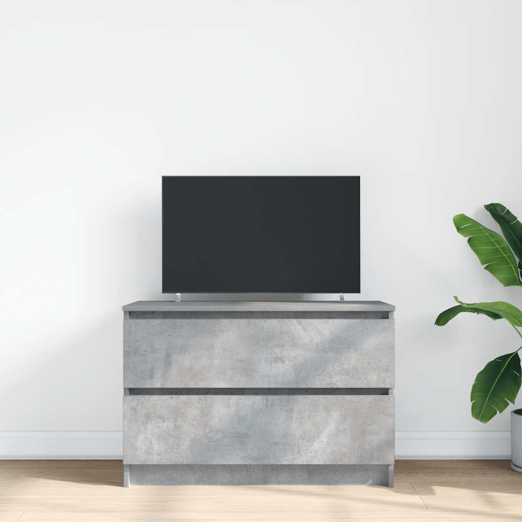 Mobile Porta TV Grigio Cemento 80x35x54 cm in Legno Multistrato - homemem39