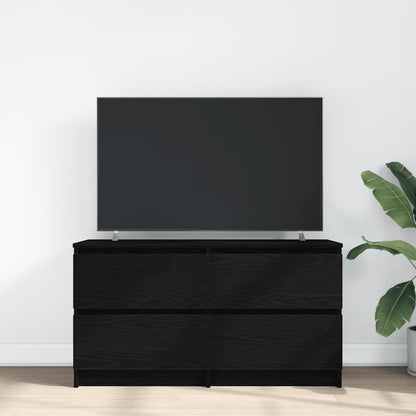 Mobile Porta TV Nero 100x35x54 cm in Legno Multistrato