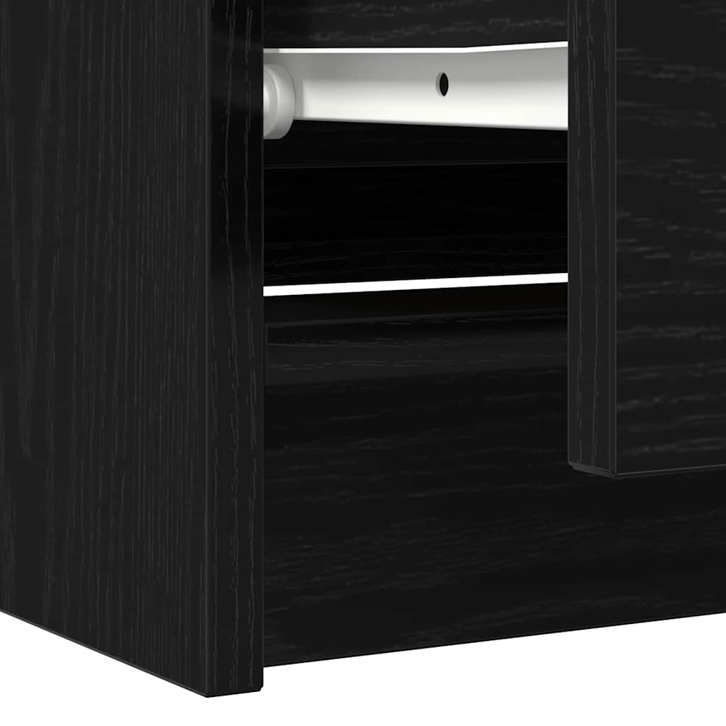 Mobile Porta TV Nero 100x35x54 cm in Legno Multistrato - homemem39