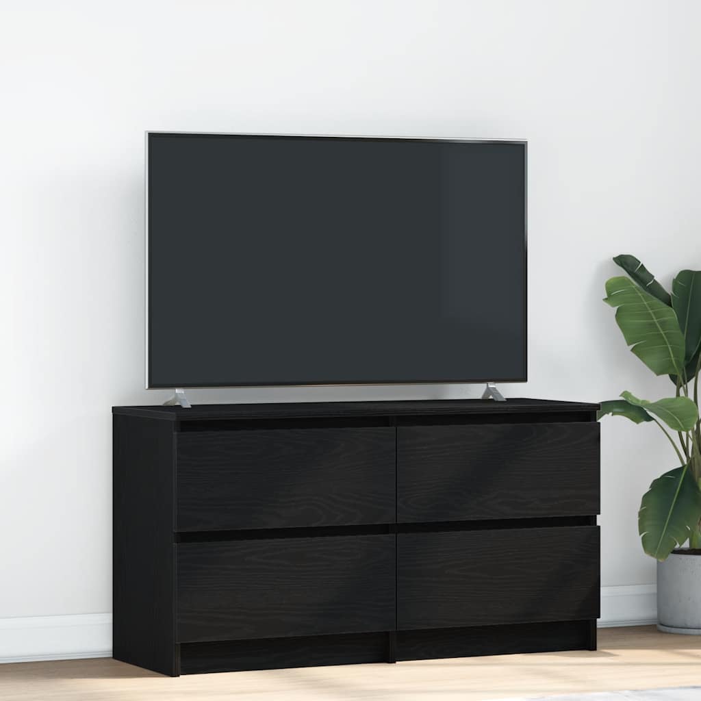 Mobile Porta TV Nero 100x35x54 cm in Legno Multistrato