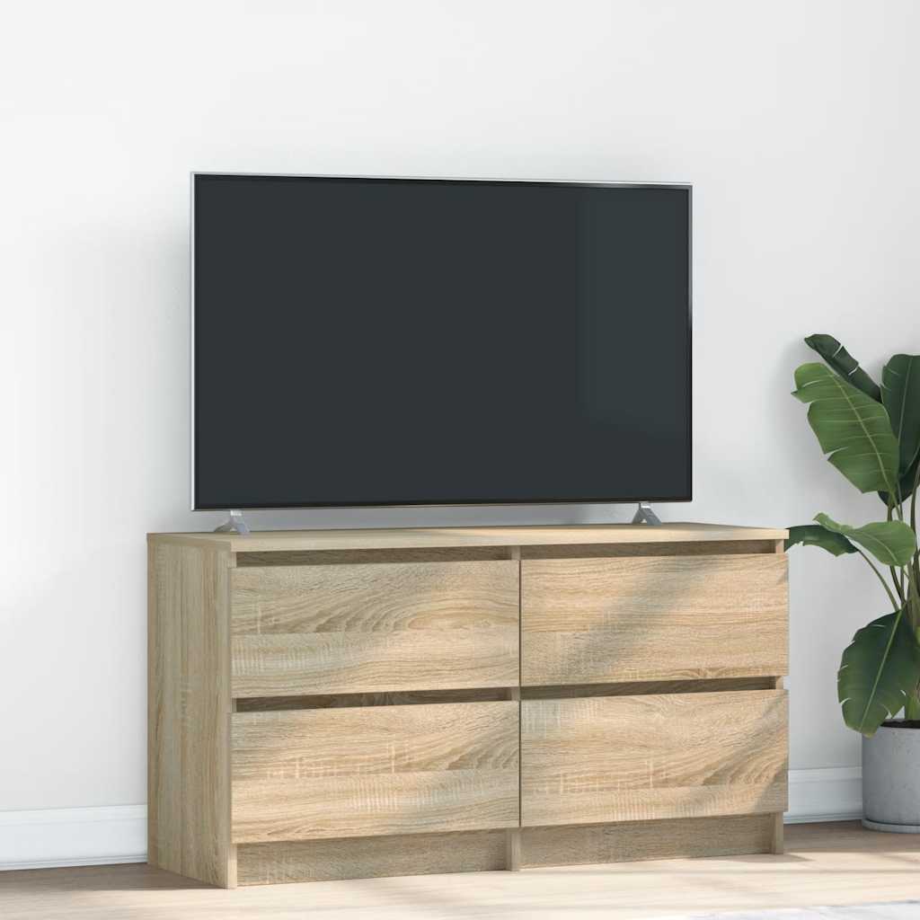 Mobile Porta TV Rovere Sonoma 100x35x54 cm in Legno Multistrato - homemem39
