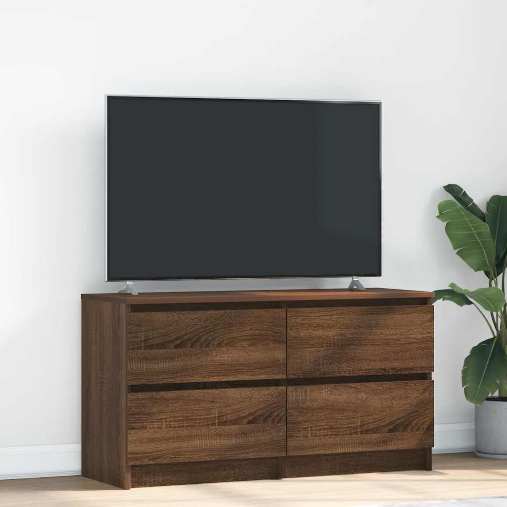 Mobile TV Rovere Marrone 100x35x54 cm in Legno Multistrato