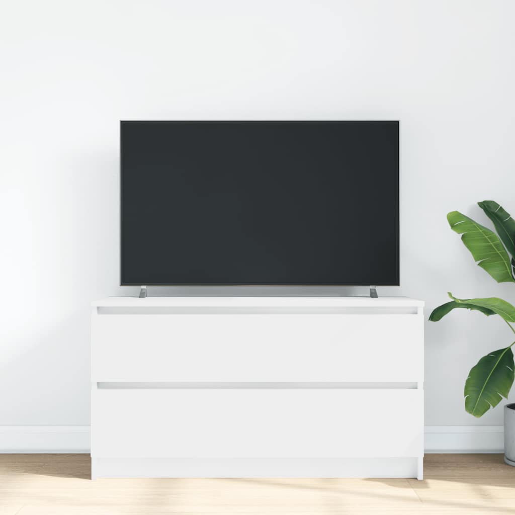 Mobile Porta TV Bianco 100x35x54 cm in Legno Multistrato