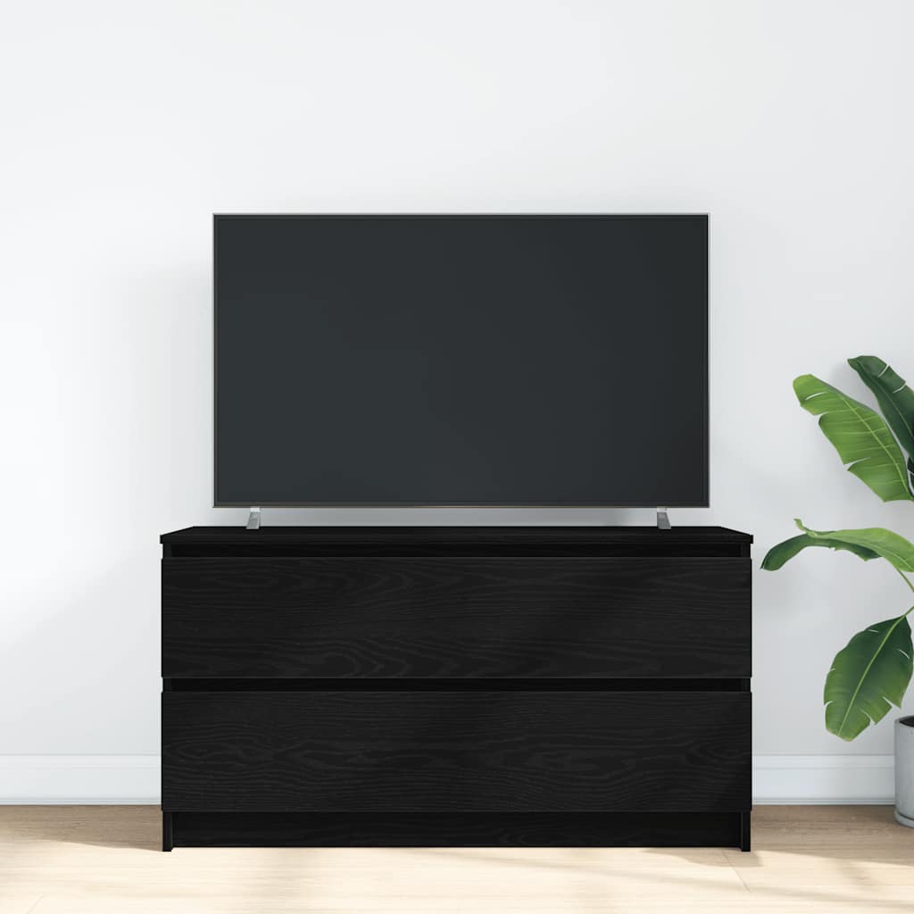 Mobile Porta TV Nero 100x35x54 cm in Legno Multistrato - homemem39