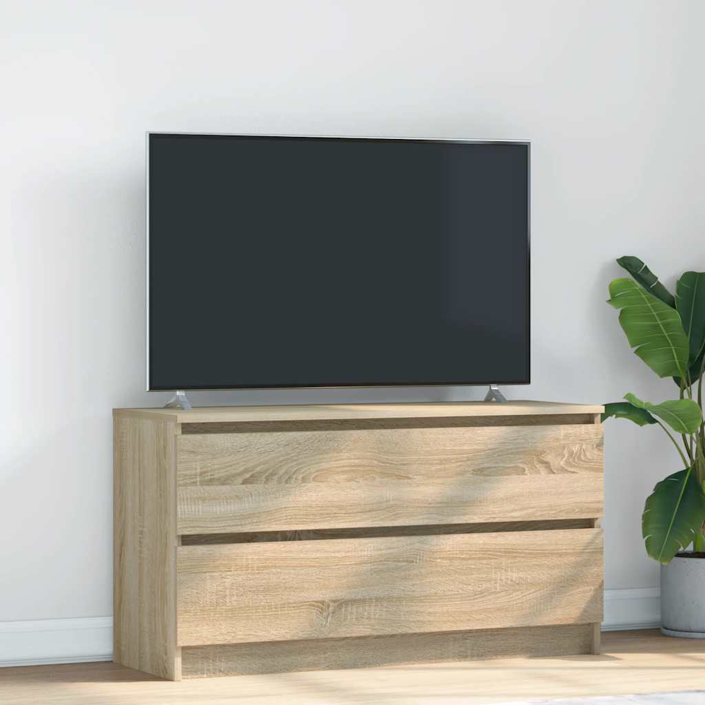 Mobile Porta TV Rovere Sonoma 100x35x54 cm in Legno Multistrato - homemem39