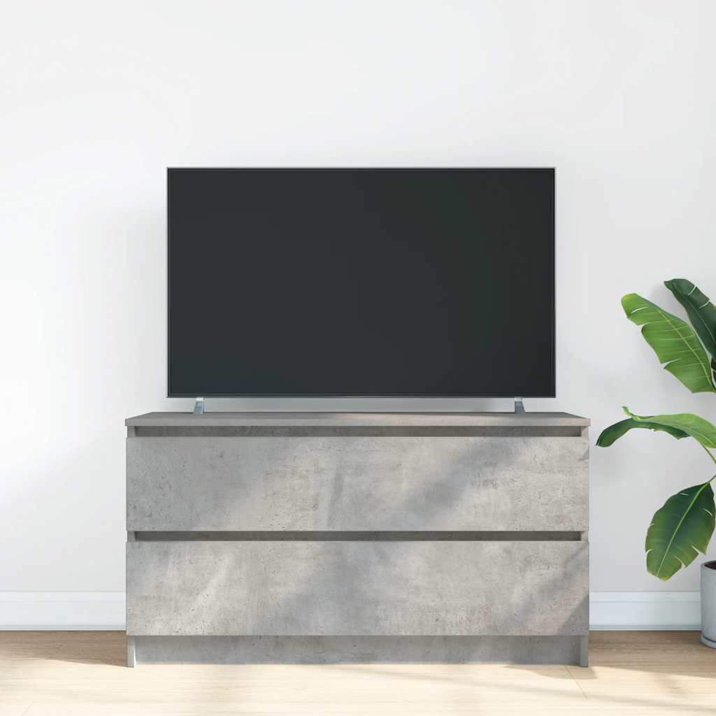 Mobile Porta TV Grigio Cemento 100x35x54 cm Legno Multistrato - homemem39