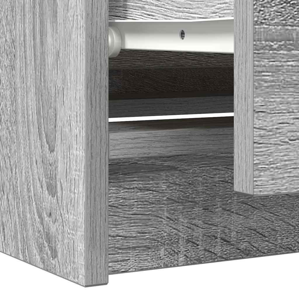 Mobile TV Grigio Sonoma 100x35x54 cm in Legno Multistrato - homemem39