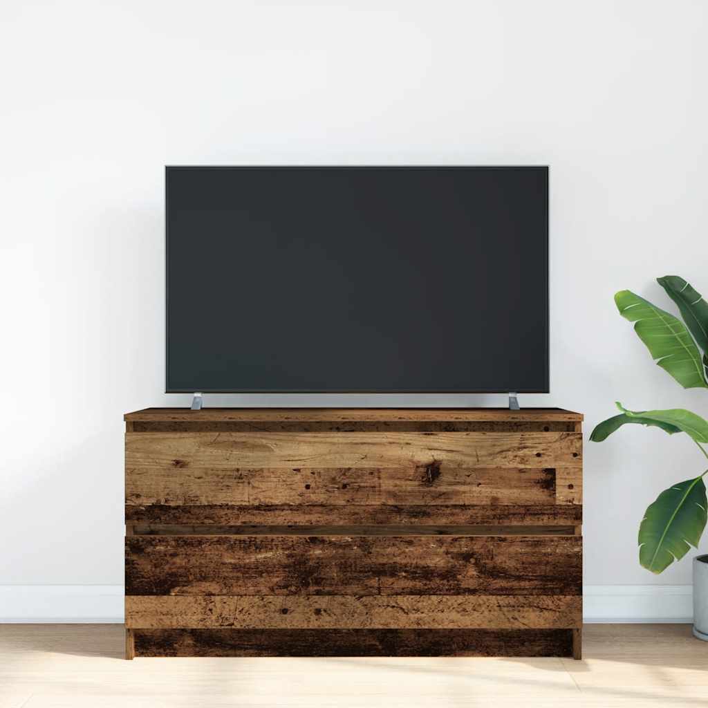 Mobile Porta TV Legno Antico 100x35x54 cm in Legno Multistrato - homemem39