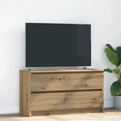 Mobile TV Rovere Artigianale 100x35x54 cm in Legno Multistrato