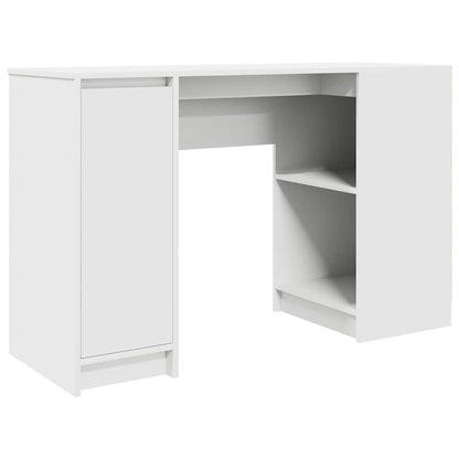 Scrivania Bianca 120x42x76 cm in Legno Multistrato - homemem39