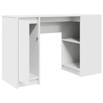 Scrivania Bianca 120x42x76 cm in Legno Multistrato | homemem39