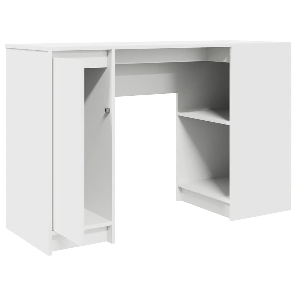 Scrivania Bianca 120x42x76 cm in Legno Multistrato - homemem39