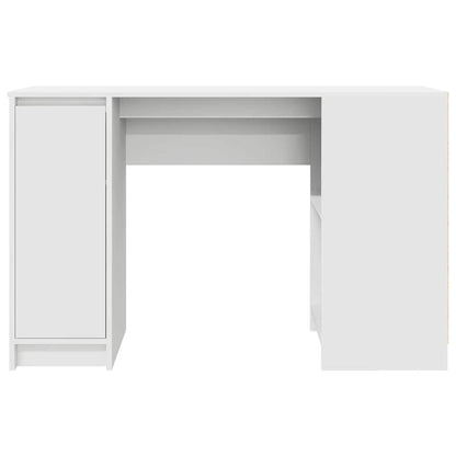 Scrivania Bianca 120x42x76 cm in Legno Multistrato - homemem39