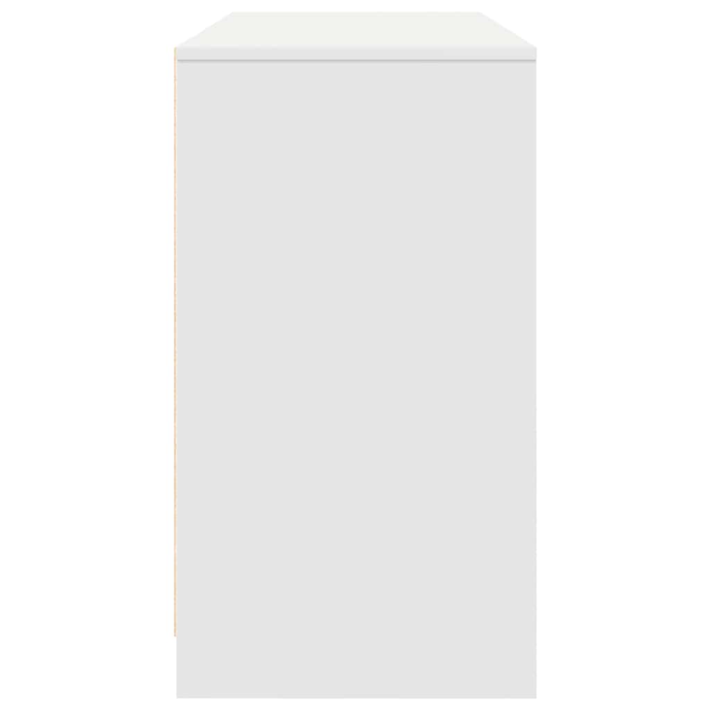 Scrivania Bianca 120x42x76 cm in Legno Multistrato - homemem39