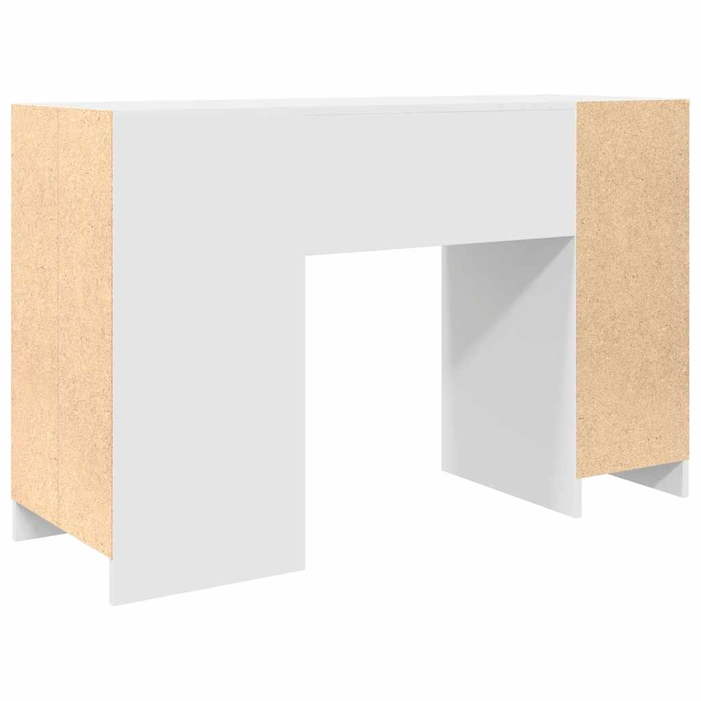 Scrivania Bianca 120x42x76 cm in Legno Multistrato - homemem39