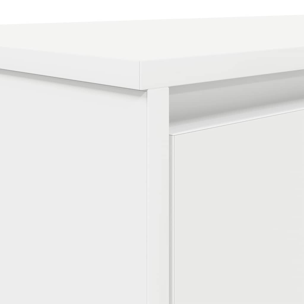 Scrivania Bianca 120x42x76 cm in Legno Multistrato - homemem39