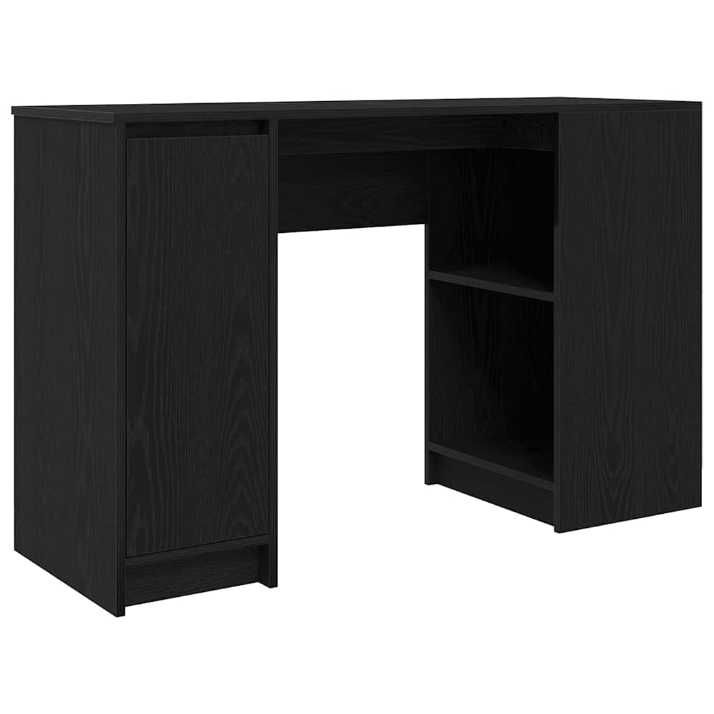 Scrivania Rovere Nera 120x42x76 cm in Legno Multistrato - homemem39