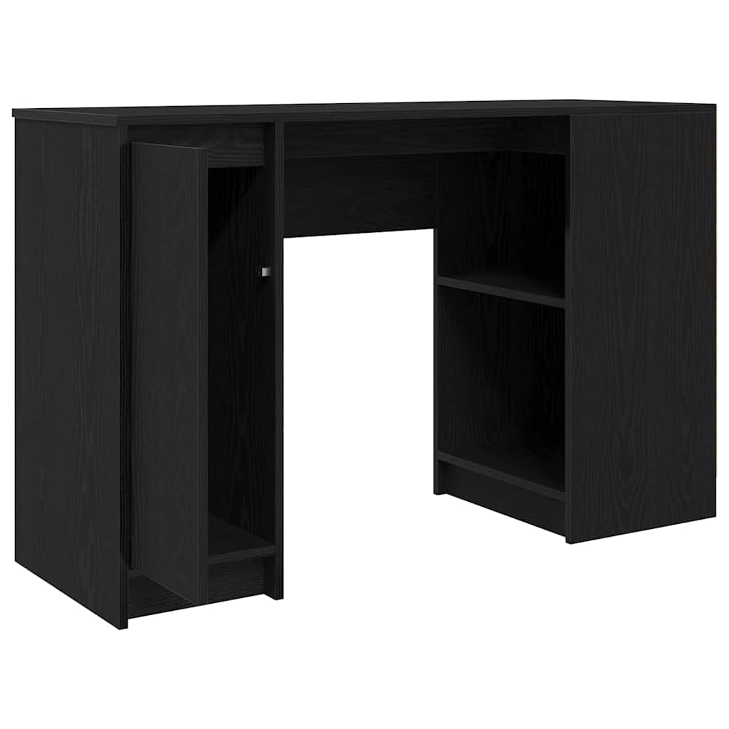 Scrivania Rovere Nera 120x42x76 cm in Legno Multistrato - homemem39