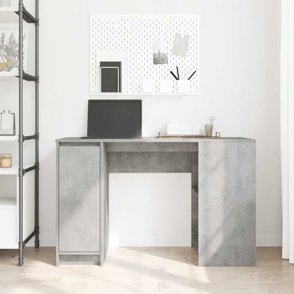 Scrivania Grigio Cemento 120x42x76 cm in Legno Multistrato - homemem39