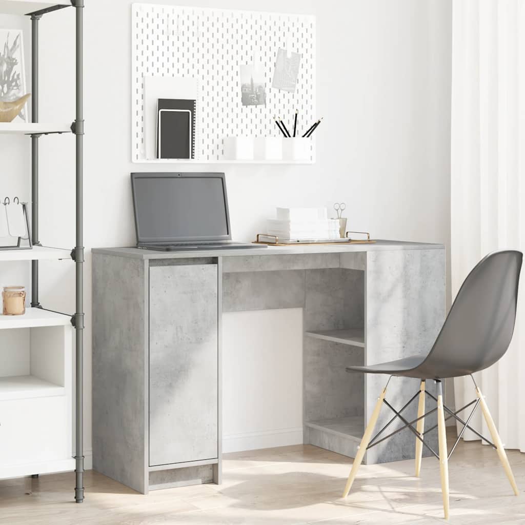 Scrivania Grigio Cemento 120x42x76 cm in Legno Multistrato - homemem39