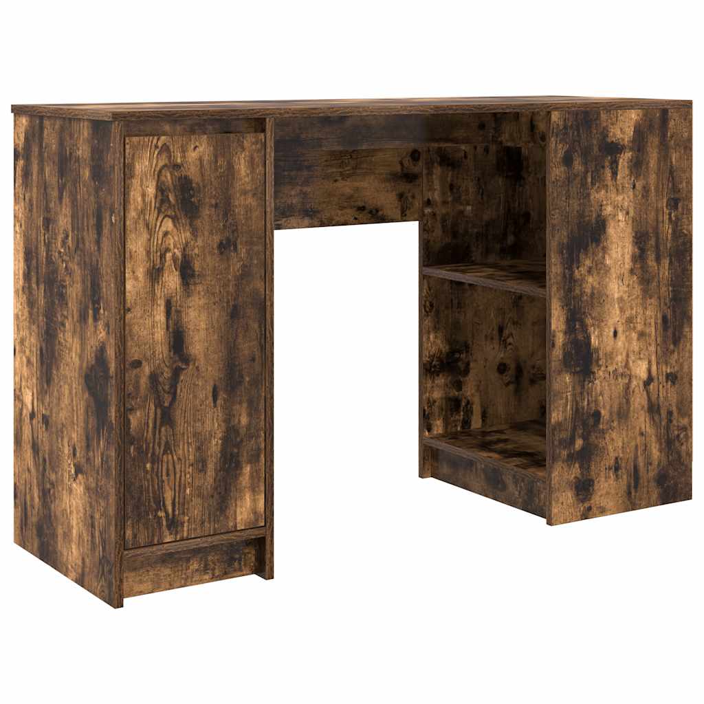 Scrivania Rovere Fumo 120x42x76 cm in Legno Multistrato - homemem39