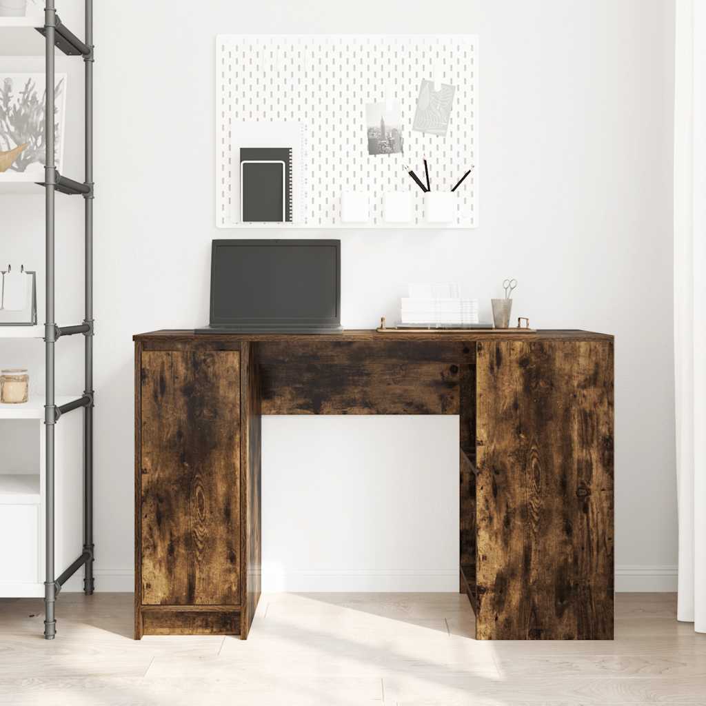 Scrivania Rovere Fumo 120x42x76 cm in Legno Multistrato - homemem39