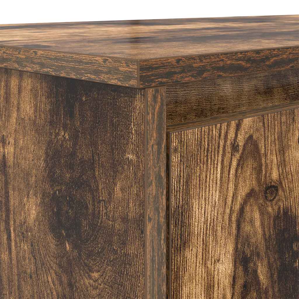 Scrivania Rovere Fumo 120x42x76 cm in Legno Multistrato | homemem39