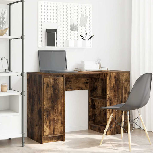 Scrivania Rovere Fumo 120x42x76 cm in Legno Multistrato - homemem39
