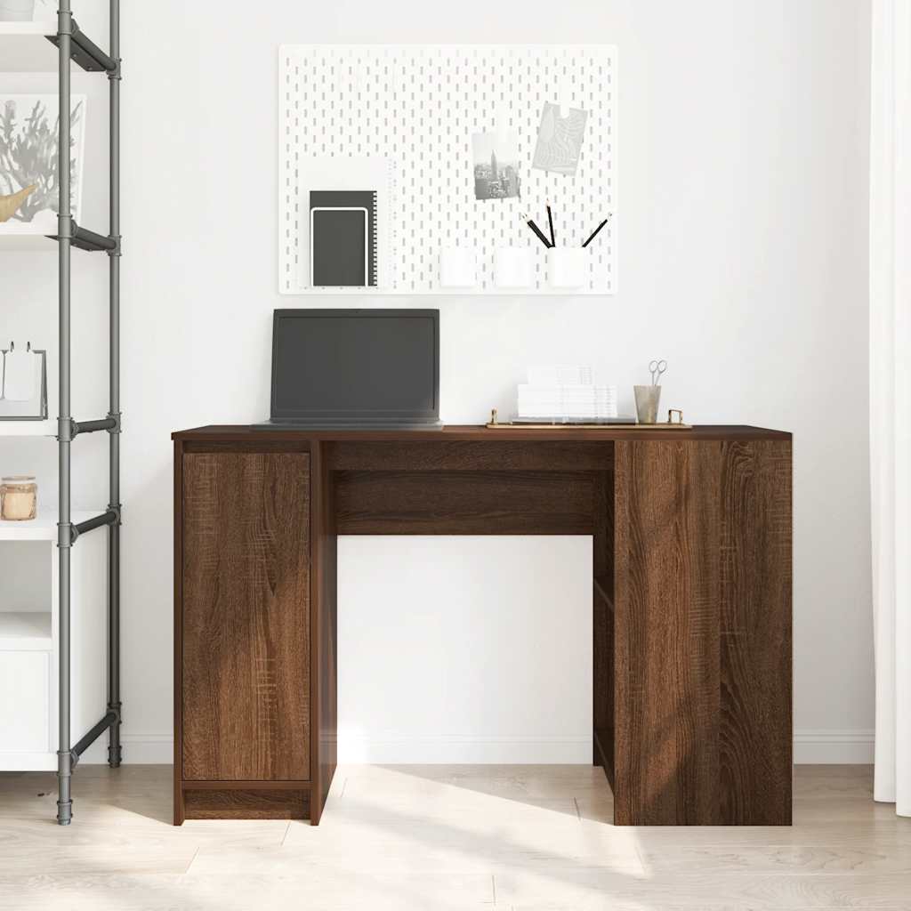 Scrivania Rovere Marrone 120x42x76 cm in Legno Multistrato - homemem39
