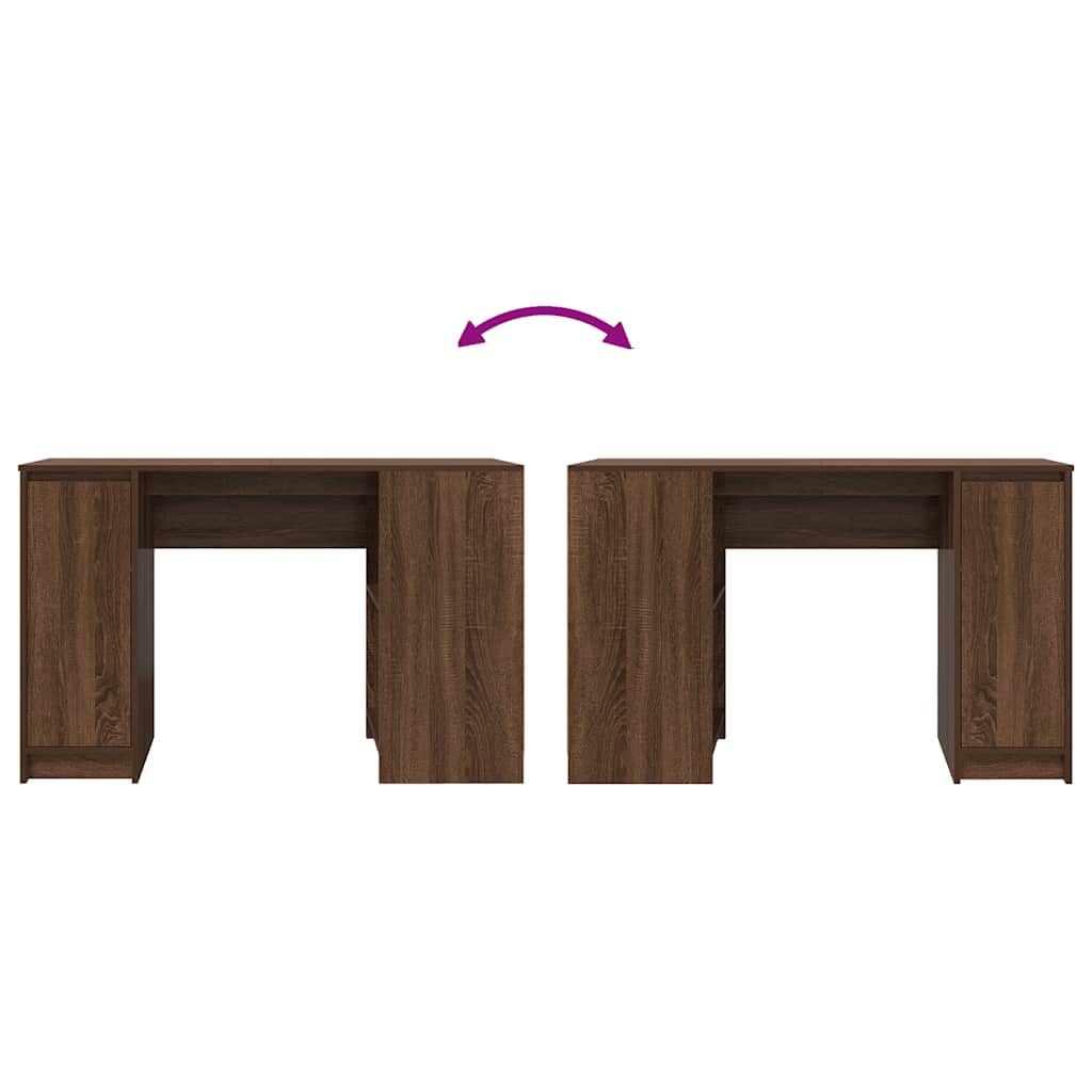 Scrivania Rovere Marrone 120x42x76 cm in Legno Multistrato | homemem39