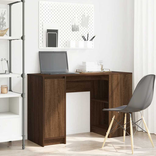 Scrivania Rovere Marrone 120x42x76 cm in Legno Multistrato - homemem39
