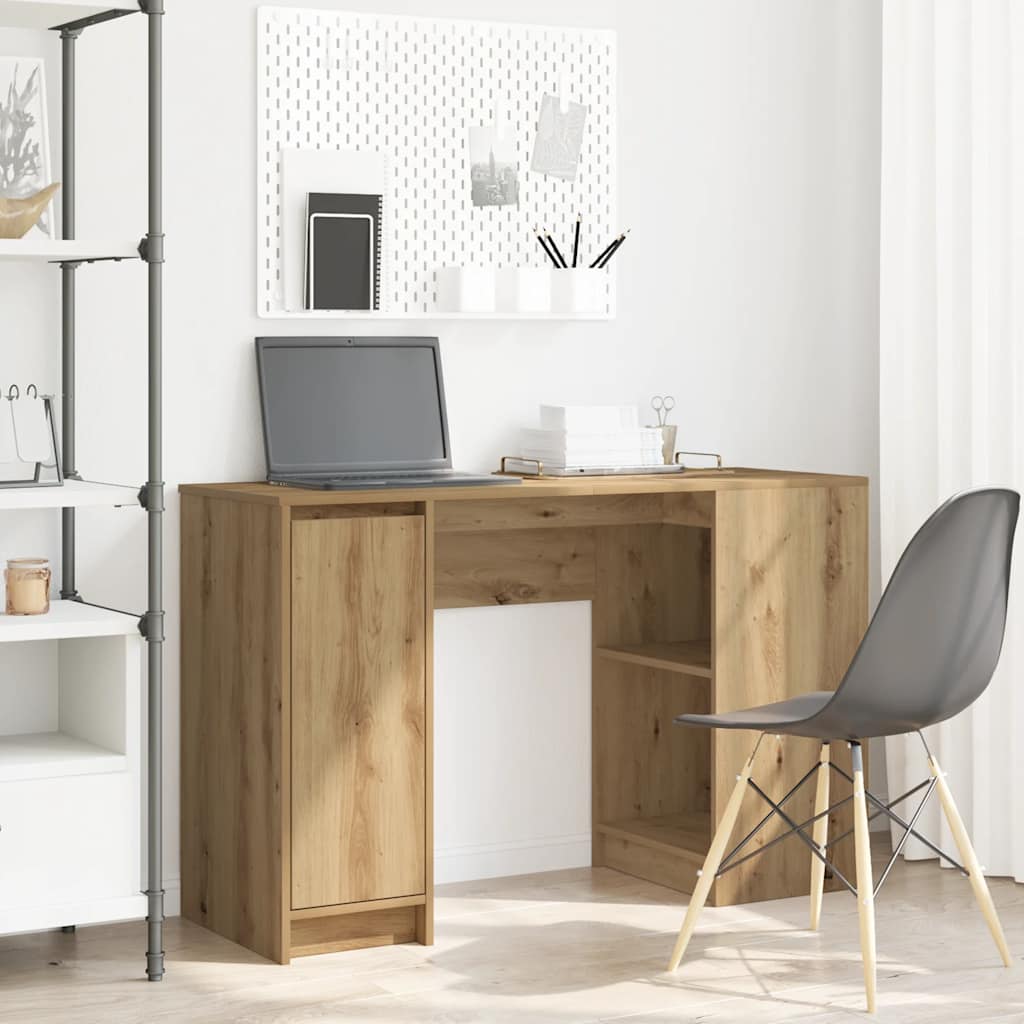 Scrivania Rovere Artigianale 120x42x76 cm in Legno Multistrato | homemem39