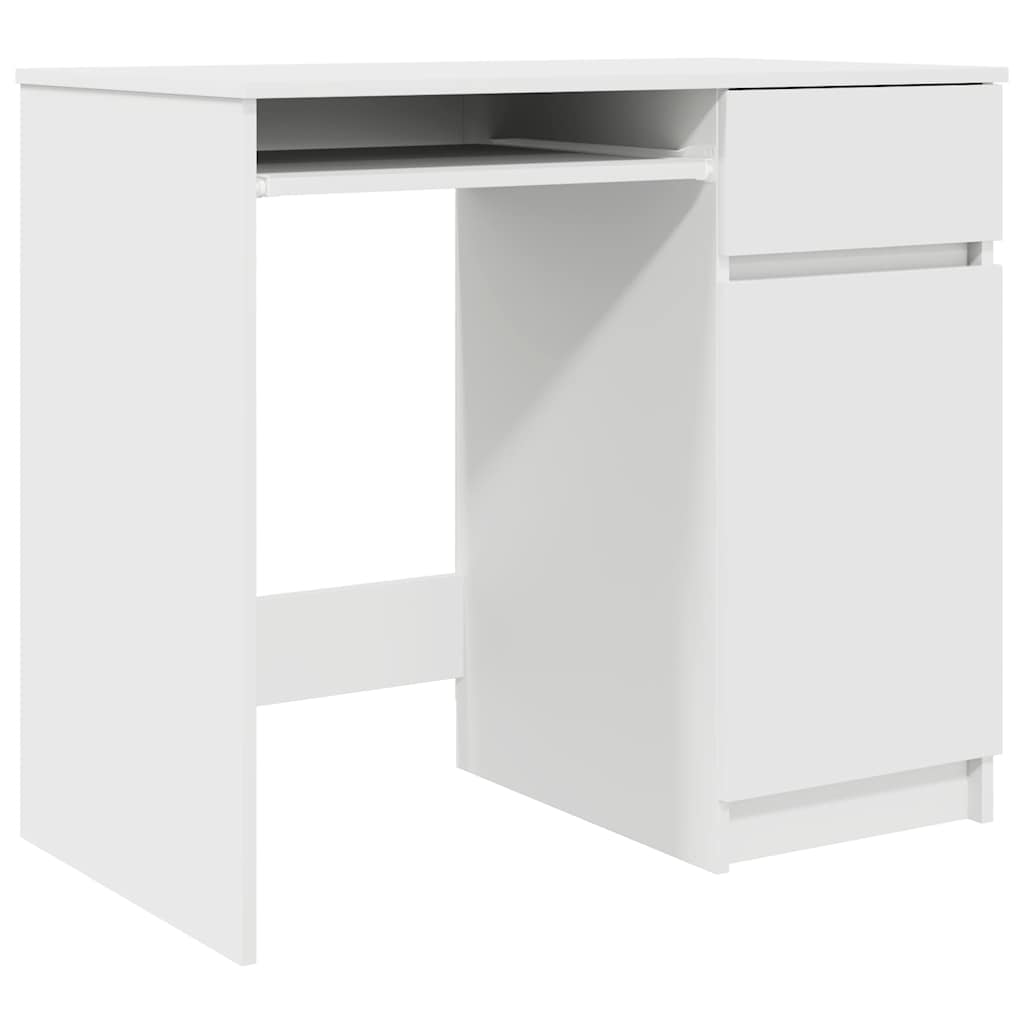 Scrivania Bianca 86x49x76 cm in Legno Multistrato | homemem39
