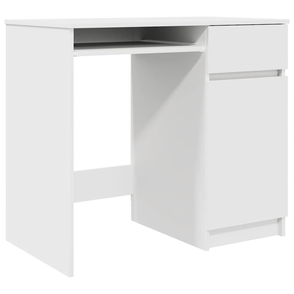 Scrivania Bianca 86x49x76 cm in Legno Multistrato - homemem39