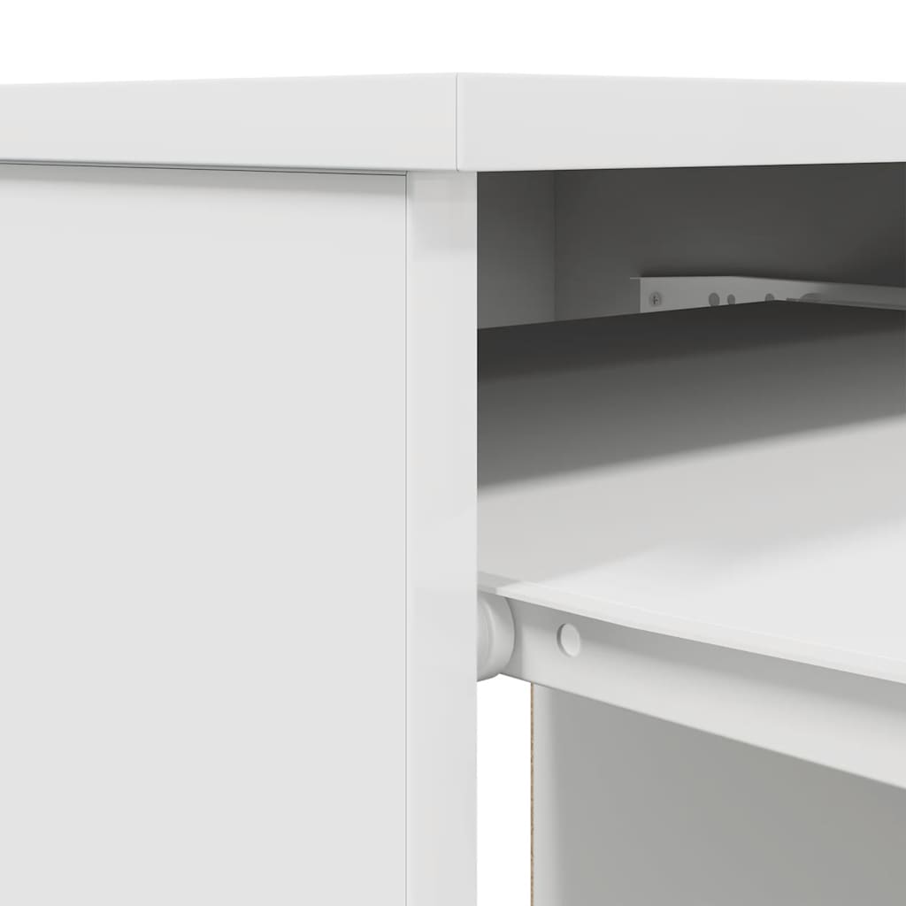 Scrivania Bianca 86x49x76 cm in Legno Multistrato - homemem39