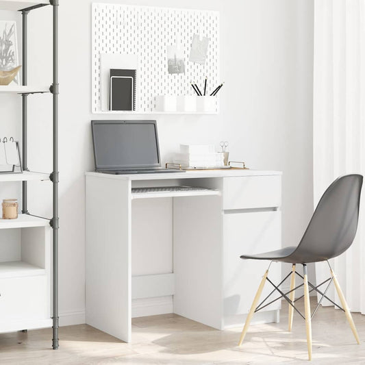 Scrivania Bianca 86x49x76 cm in Legno Multistrato - homemem39