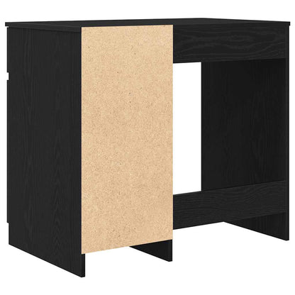Scrivania Rovere Nera 86x49x76 cm in Legno Multistrato - homemem39