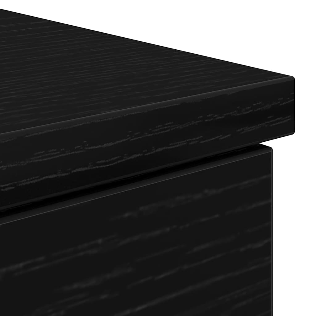Scrivania Rovere Nera 86x49x76 cm in Legno Multistrato - homemem39