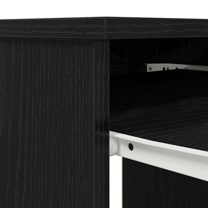 Scrivania Rovere Nera 86x49x76 cm in Legno Multistrato | homemem39