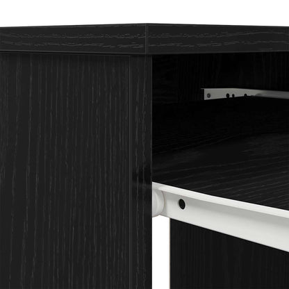 Scrivania Rovere Nera 86x49x76 cm in Legno Multistrato - homemem39