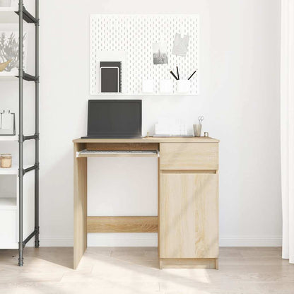 Scrivania Rovere Sonoma 86x49x76 cm in Legno Multistrato - homemem39
