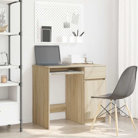 Scrivania Rovere Sonoma 86x49x76 cm in Legno Multistrato - homemem39