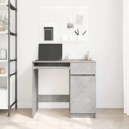 Scrivania Grigio Cemento 86x49x76 cm in Legno Multistrato | homemem39