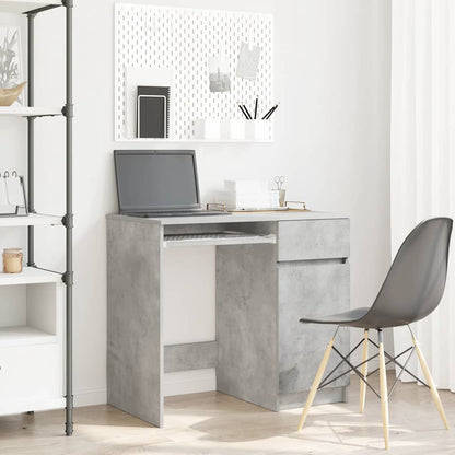 Scrivania Grigio Cemento 86x49x76 cm in Legno Multistrato - homemem39