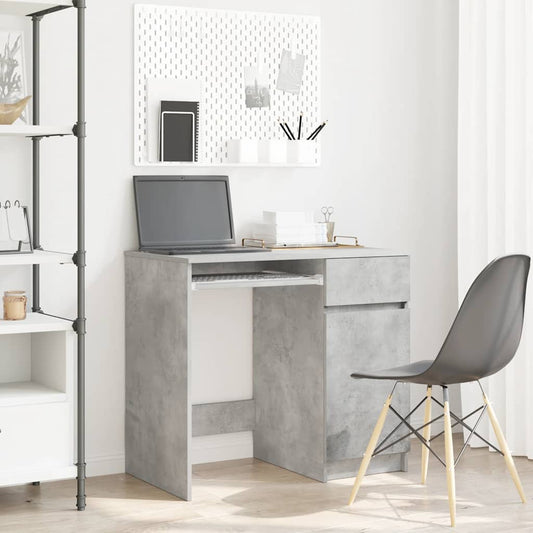 Scrivania Grigio Cemento 86x49x76 cm in Legno Multistrato - homemem39