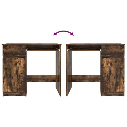 Scrivania Rovere Fumo 86x49x76 cm in Legno Multistrato | homemem39