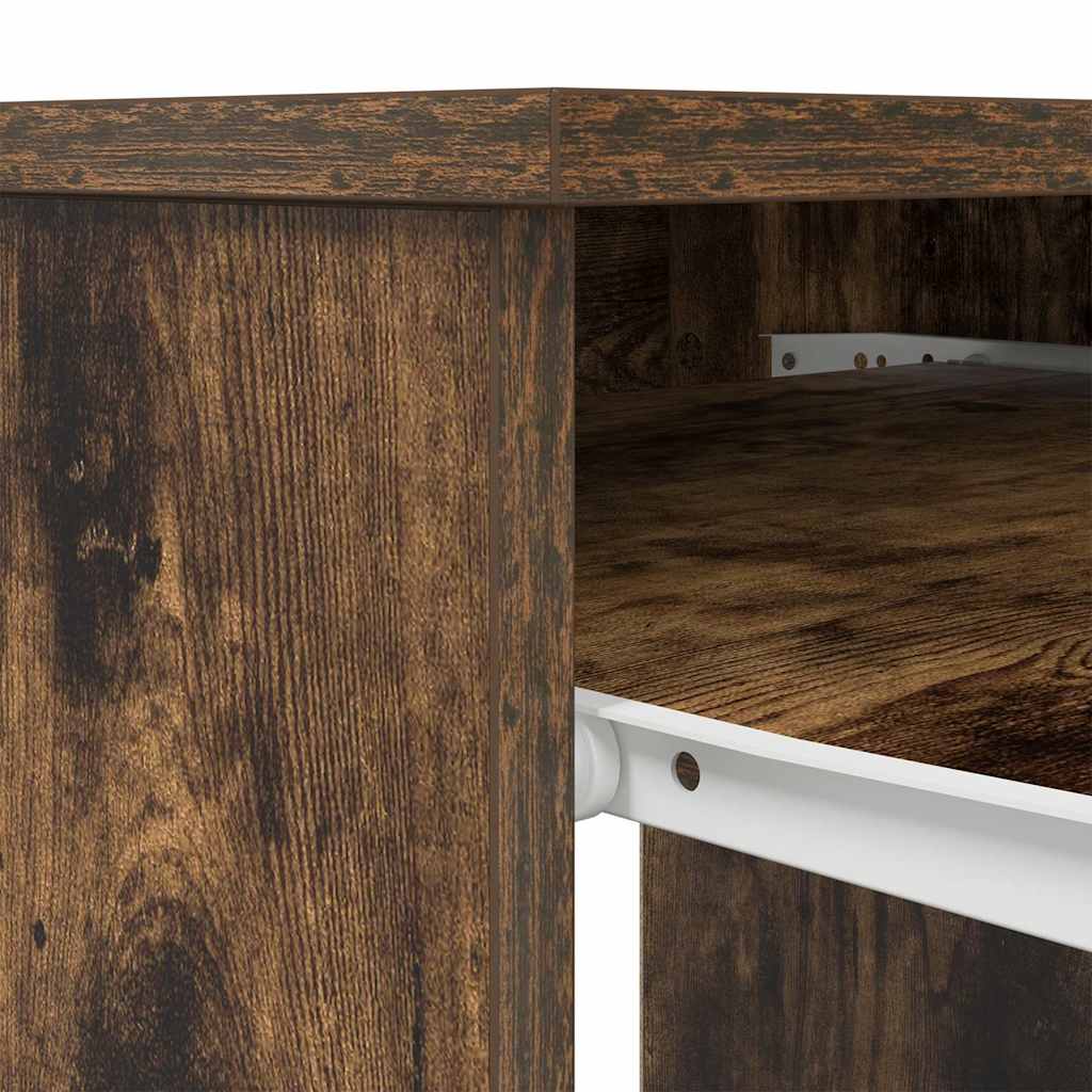 Scrivania Rovere Fumo 86x49x76 cm in Legno Multistrato - homemem39