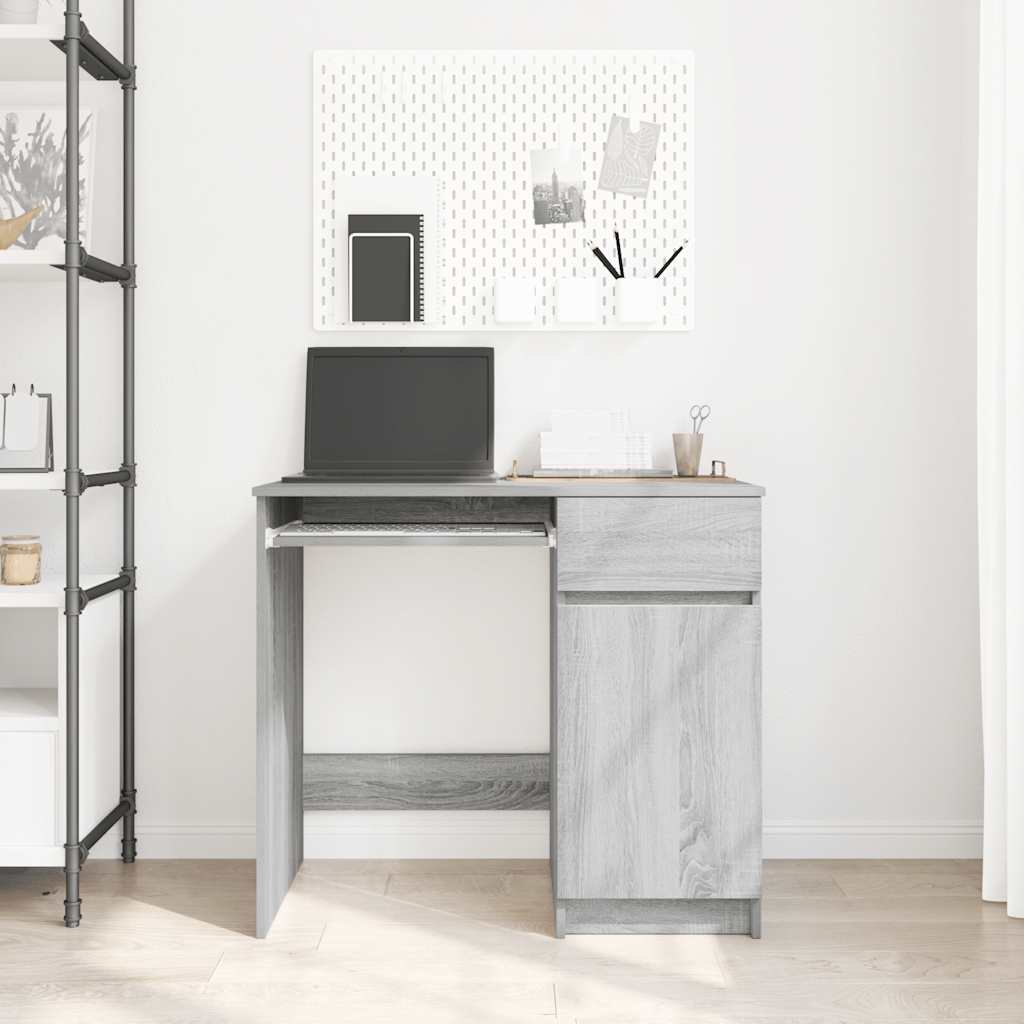 Scrivania Grigio Sonoma 86x49x76 cm in Legno Multistrato | homemem39