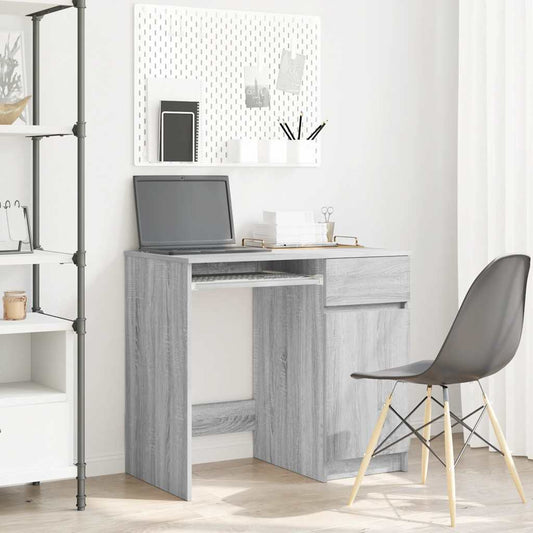 Scrivania Grigio Sonoma 86x49x76 cm in Legno Multistrato | homemem39